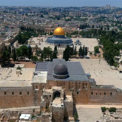 Kudüs turu - Dome of the Rock ve Al-Aqsa Camii manzarası