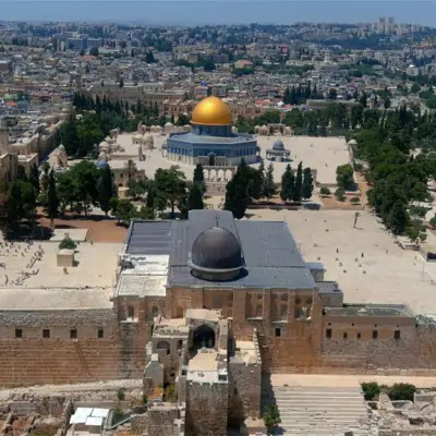 Kudüs turu, Dome of the Rock ve Al-Aqsa Camii manzarası